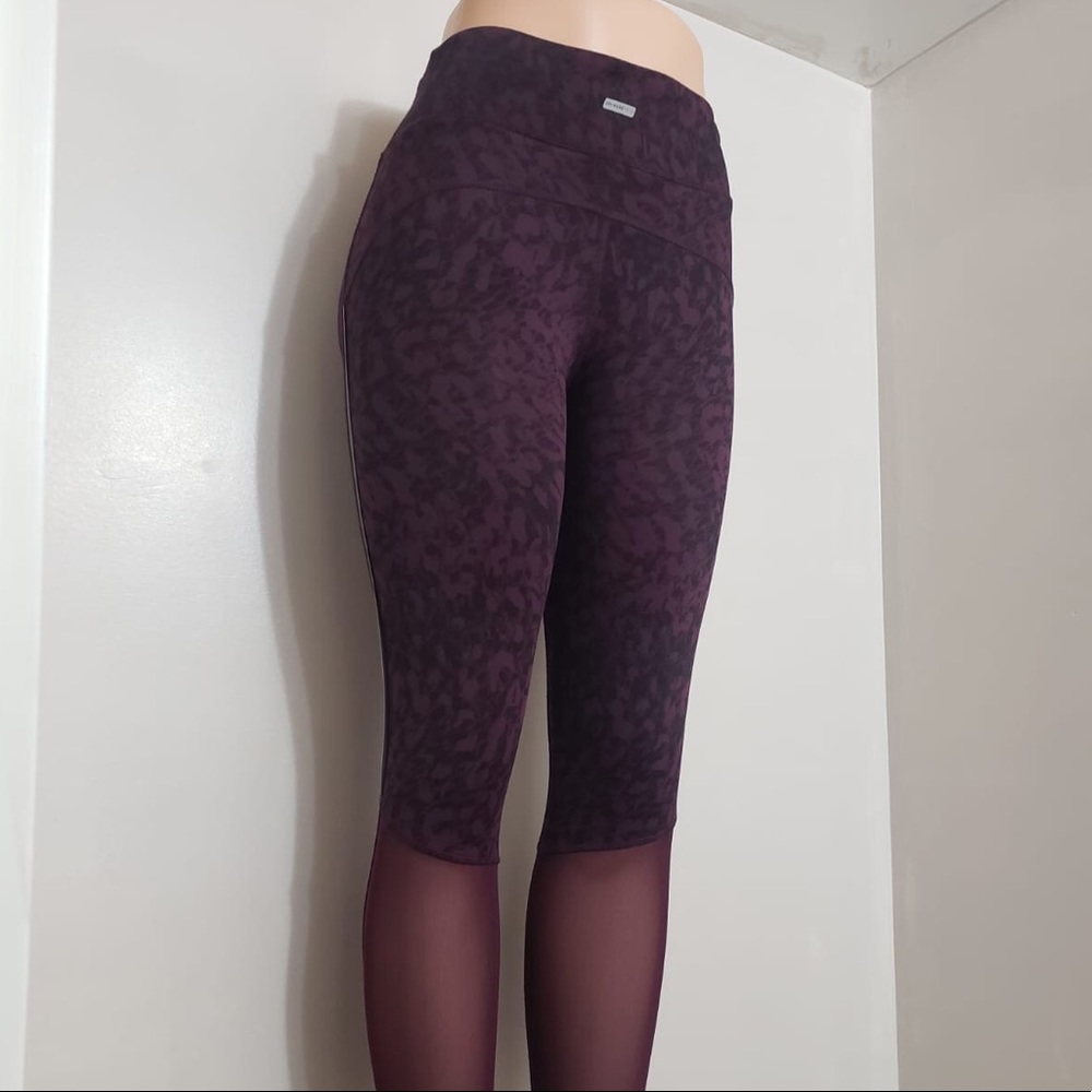 Athletica Dark Purple Sheer Patch Leggings